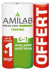 Amilab Soin des Lèvres Lot de 3 x 4,7 g dont 1 Offert