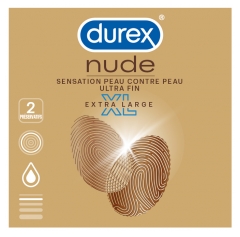 Durex Nude Extra Large XL 2 Préservatifs