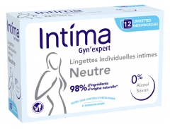 Intima Gyn'Expert Lingettes Individuelles Intimes Neutres 12 Sachets