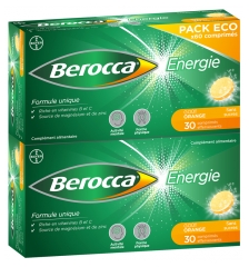 Énergie Goût Orange 60 Comprimés Effervescents Sans Sucres Pack Eco
