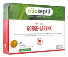 Olioseptil Pastilles Gorge-Larynx Miel Plantes 24 Pastilles