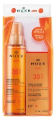 Nuxe Sun Tanning Oil For Face and Body SPF30 150ml + Sun Delicious Cream For Face High Protection SPF30 50ml