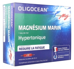 Oligocean Aqua Mag Magnésium Marin + Eau de Mer Hypertonique 10 Ampoules