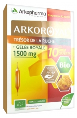 Arkopharma Arko Royal Treasure of the Hive Royal Jelly 1500mg Bio 20 Phials + 10 Phials Offered