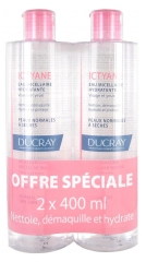 Ducray Ictyane Eau Micellaire Hydratante Lot de 2 x 400 ml (à utiliser de préférence avant fin 10/2021)