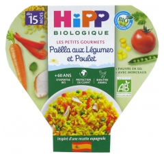 HiPP Les Petits Gourmets Paëlla aux Légumes et Poulet dès 15 Mois Bio 250 g