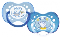 Dodie Peppa Pig 2 Sucettes Anatomiques Silicone 18 Mois et +