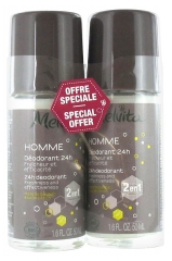 Melvita Homme Deodorant 24H Bio Pack von 2 x 50 ml