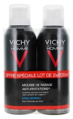 Vichy Homme Espuma de Afeitar Antiirritaciones Lote de 2 x 200 ml