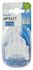 Avent 2 Teats 2 Holes Slow Flow 1 Month and +