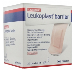 Essity Leukoplast Barrier 100 Waterproof Adhesive Bandages 2,2cm x 6,3cm