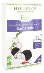 Herbesan Bio Radis Noir 20 Ampoules de 15 ml