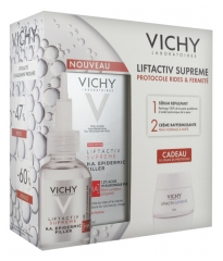 Vichy LiftActiv Supreme H.A Epidermic Filler Serum 30ml + Anti-Wrinkles Corrective Care and Firmness Normal to Combination Skins 15ml Free