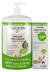 Gilbert Liniderm Liniment Oil-Limestonre Flask-Pump 1L + Restorative Cream for the Change 100ml
