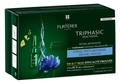 René Furterer Triphasic Reactional Ritual Gegen Haarausfall Behandlung Gegen Reaktiven Haarausfall 12 Ampullen