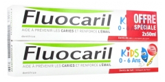 Fluocaril Kids Dentifrice 0-6 ans Lot de 2 x 50 ml