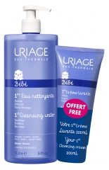 Uriage Baby 1st Cleansing Water 1L + 1st Cleansing Cream 200ml Free