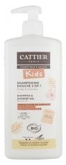 Cattier Champú de Ducha 2en1 Para Niños con Fragancia de Flores de Malvavisco BIO 500 ml