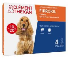 Clément Thékan Fiprokil 134 mg Chiens Moyens 4 Pipettes
