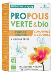 Les 3 Chênes Propolis Verte & Organic 20 Chewable Tablets