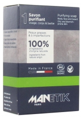 Manetik Purifying Soap Oily & Blemish Prone Skin Organic 100g