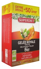 Superdiet Organic Royal Jelly Acacia Honey Pollen 20 Phials + 10 Phials Free