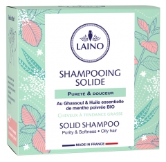 Laino Shampoing Solide Pureté &amp; Douceur Cheveux à Tendance Grasse 60 g