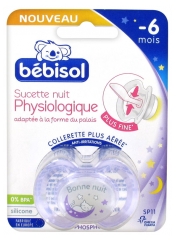 Bébisol Sucette Nuit Physiologique Silicone -6 Mois SP11