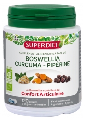 Superdiet Joint Comfort Boswellia Turmeric Piperine 120 Organic Capsules