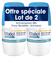 Etiaxil Anti-Transpirant Deodorant 48h Roll-on Pack von 2 x 50 ml