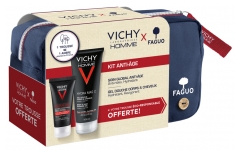 Vichy Homme Anti-Ageing Kit + Free FAGUO Blue Case