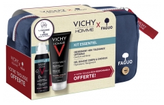 Vichy Homme Kit Essentiel + Trousse FAGUO Bleu Marine Offerte