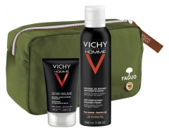 Vichy Homme Kit Anti-Irritations + Trousse FAGUO Verte Offerte