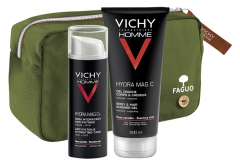 Vichy Homme Kit Anti-Fatigue + Trousse FAGUO Verte Offerte