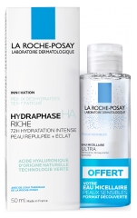 La Roche-Posay Hydraphase HA Riche 50 ml + Eau Micellaire Peaux Sensibles 50 ml Offerte