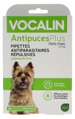 Vocalin FleaPlus Small Dog Repellent Pipettes 3 Pipettes of 1.5 ml