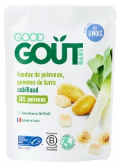 Good Goût Fondue de Poireaux Pommes de Terre Cabillaud dès 6 Mois 190 g