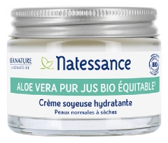 Natessance Aloe Vera Pure Juice Organic Fair Trade Moisturizing Silky Cream 50ml