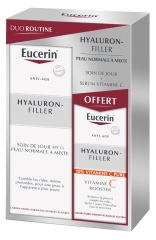 Eucerin Hyaluron-Filler Soin de Jour SPF15 Peau Normale à Mixte 50 ml + Vitamine C Booster 8 ml Offert