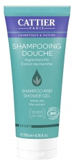 Cattier Witte Klei Douche Shampoo Biologisch Munt Extract 200 ml