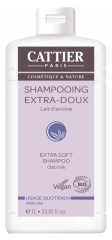 Cattier Extra-mildes Shampoo Hafermilch Häufige Anwendung Bio 1 L