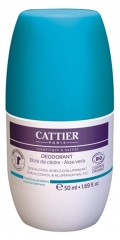 Cattier Deodorante Roll-On Legno di Cedro Aloe Vera Freschezza Marina 50 ml