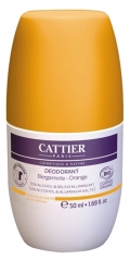 Cattier Roll-On Deodorant Bergamotte Orange Bio 50 ml