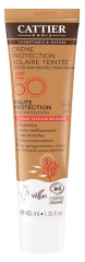 Cattier Organic Sun Protection Tinted Cream SPF50 40ml