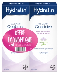 Hydralin Quotidien Gel Lavant Lot de 2 x 200 ml -20%