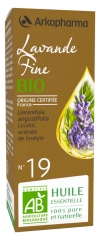 Arkopharma Organic Essential Oil Fine Lavender (Lavandula Angustifolia) n°19 10ml