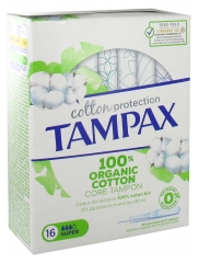 Tampax Cotton Protection Super 100% Organic Cotton 16 Tampons