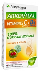 Arkopharma Arkovital Vitaminas C + D3 20 Comprimidos Efervescentes