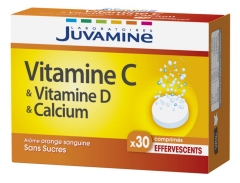 Juvamine Vitamine C Vitamine D Calcium 30 Comprimés Effervescents