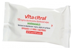 Vita Citral 10 Lingettes Désinfectantes Biodégradables